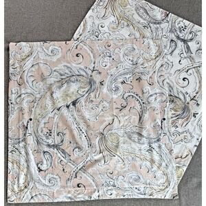 Pottery Barn Mallorie 2 Reversible Organic Cotton 26" EURO Shams Warm Paisley